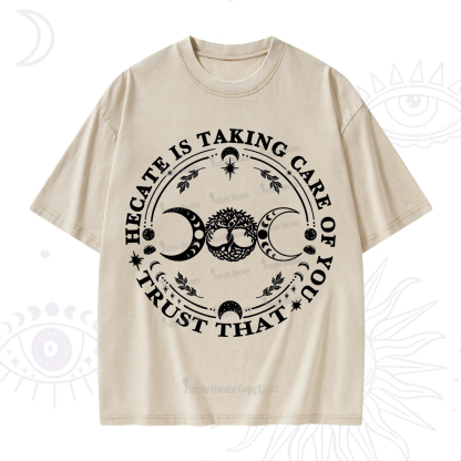 Purplehecate Hecate Is Taking Care Of You Washed T-Shirt