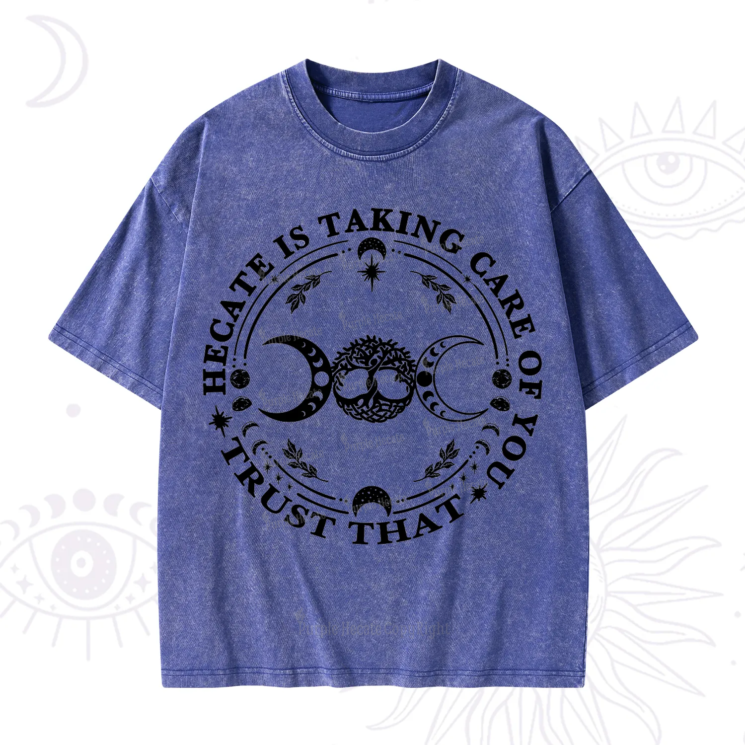 Purplehecate Hecate Is Taking Care Of You Washed T-Shirt