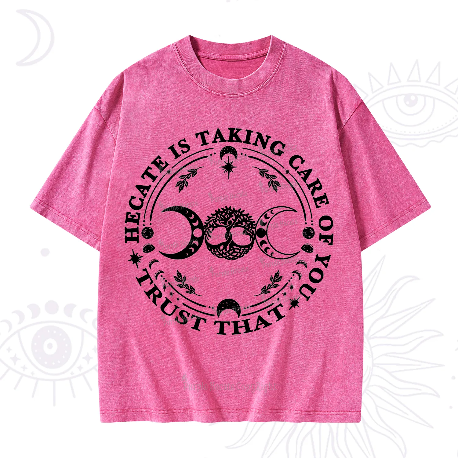 Purplehecate Hecate Is Taking Care Of You Washed T-Shirt