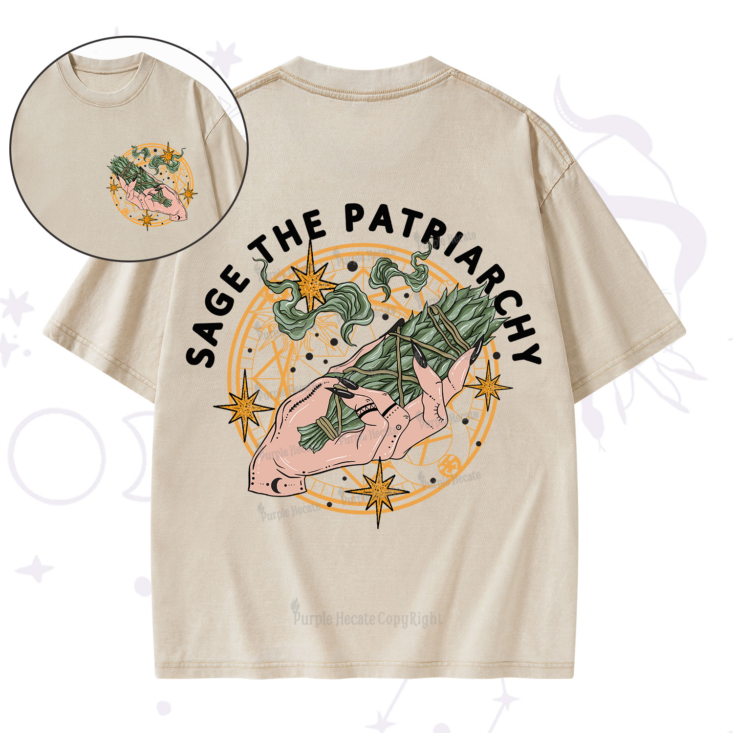 Purplehecate Sage The Patriarchy Washed T-Shirt