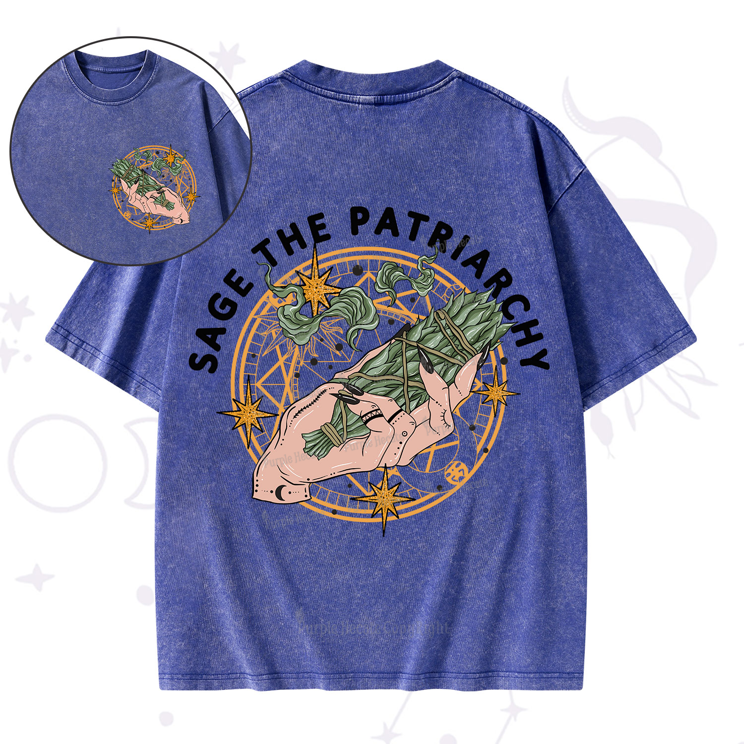 Purplehecate Sage The Patriarchy Washed T-Shirt