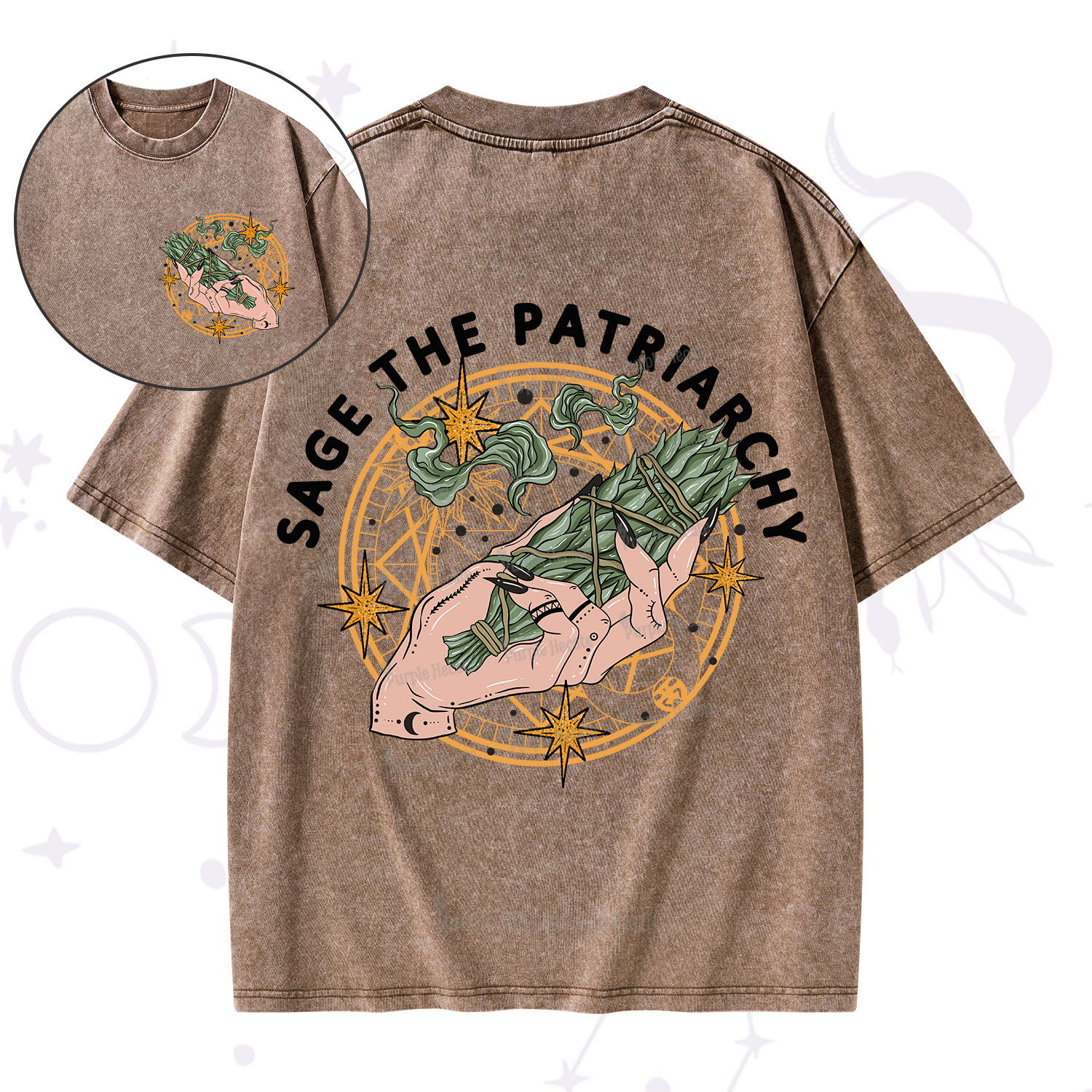 Purplehecate Sage The Patriarchy Washed T-Shirt
