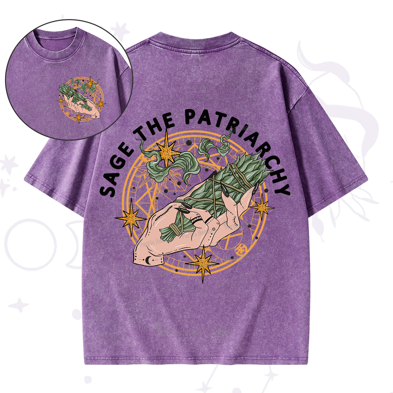 Purplehecate Sage The Patriarchy Washed T-Shirt