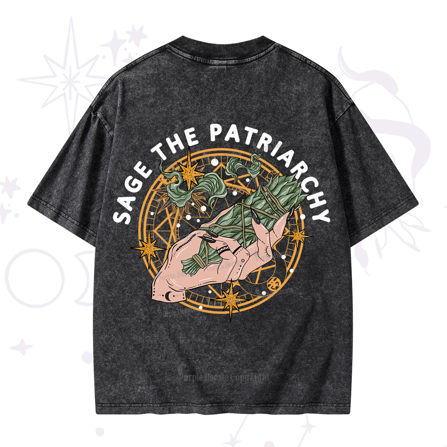 Purplehecate Sage The Patriarchy Washed T-Shirt