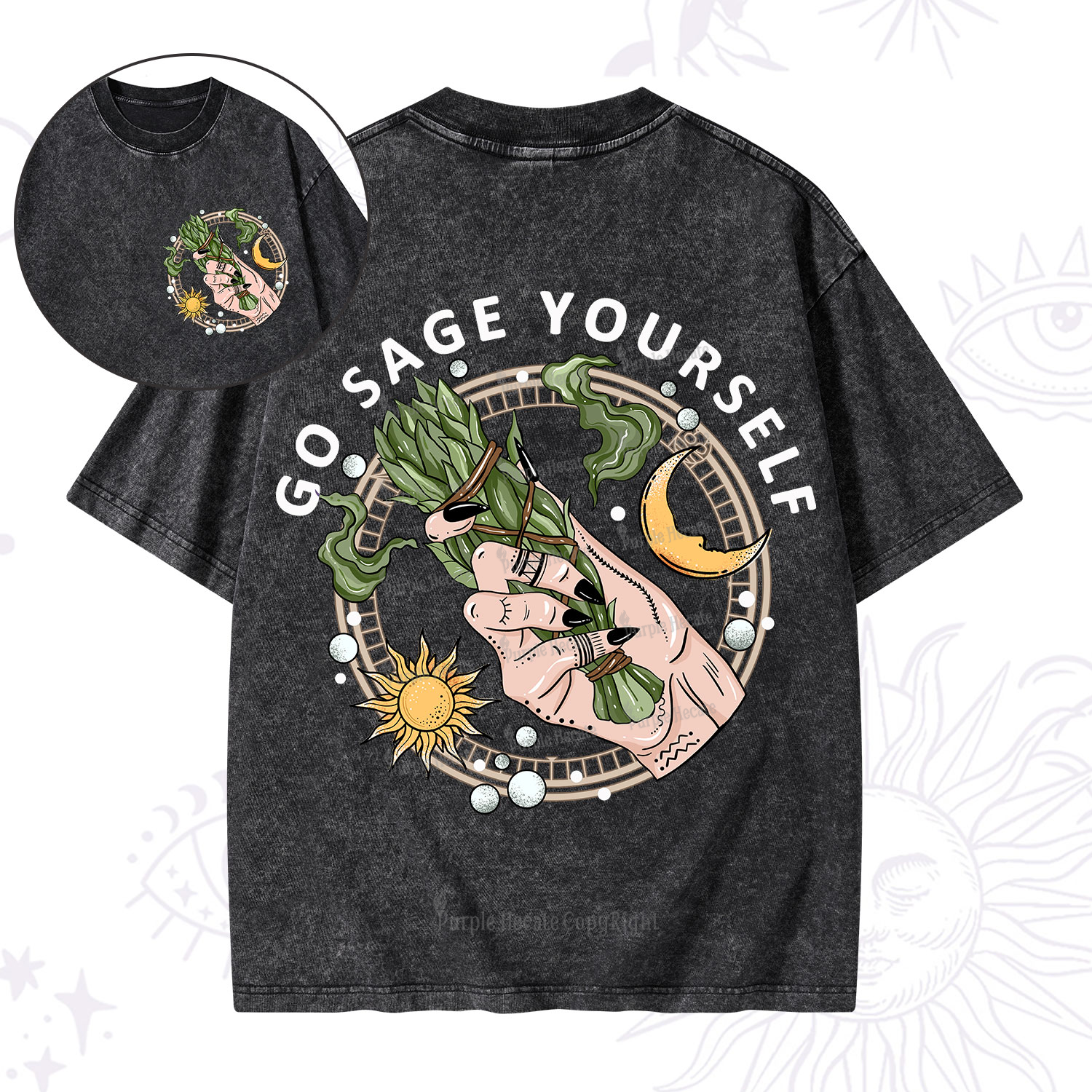 Purplehecate Go Sage Yourself Washed T-Shirt
