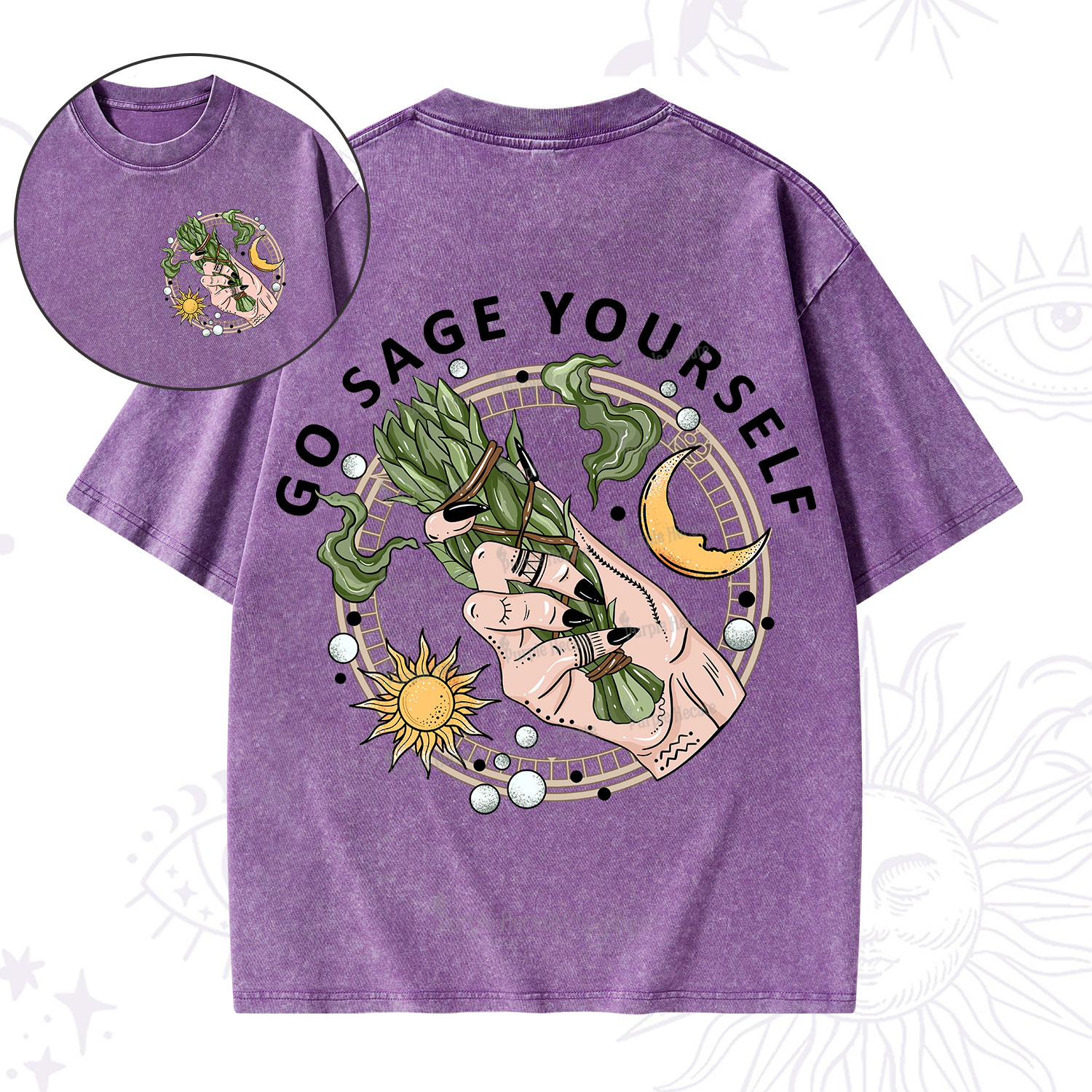 Purplehecate Go Sage Yourself Washed T-Shirt