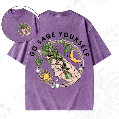 Purplehecate Go Sage Yourself Washed T-Shirt