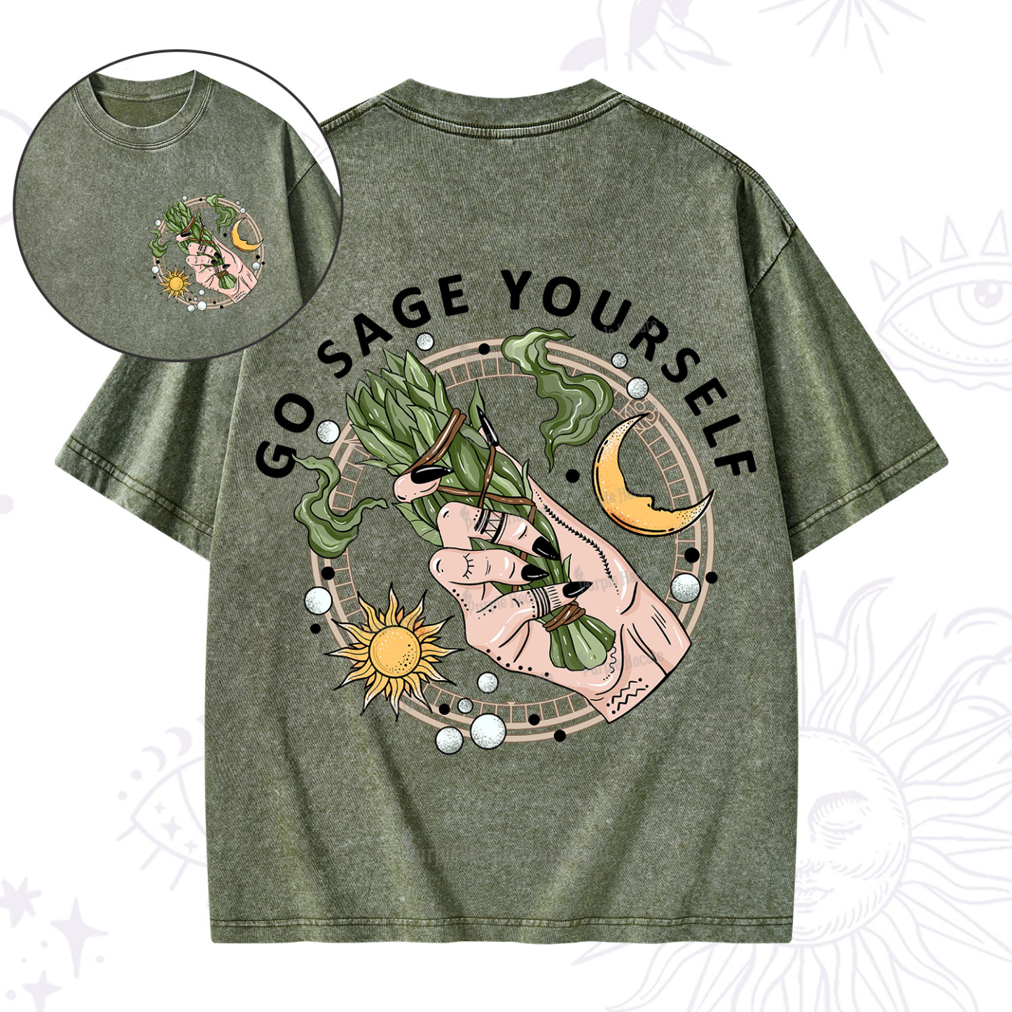 Purplehecate Go Sage Yourself Washed T-Shirt