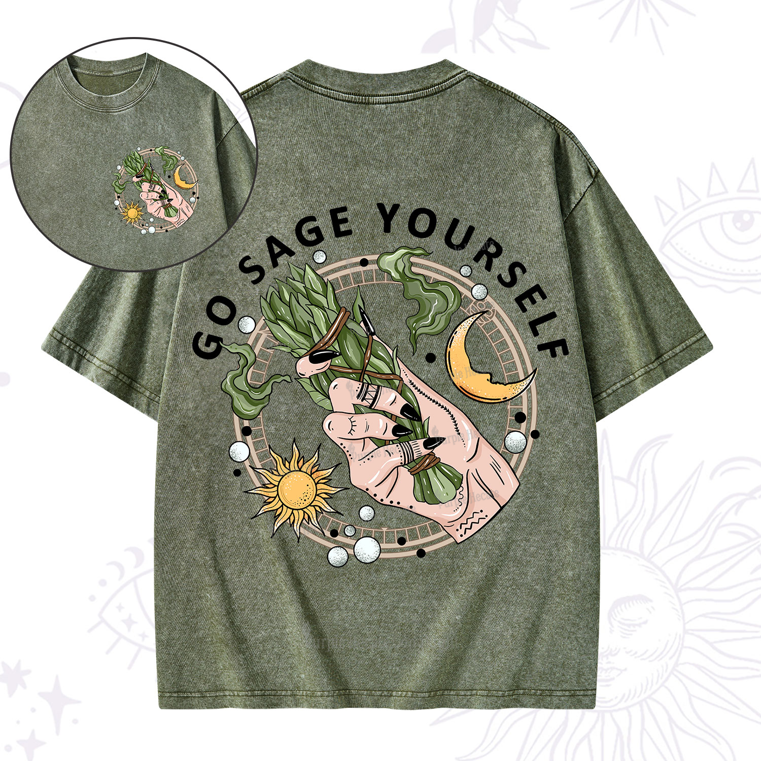 Purplehecate Go Sage Yourself Washed T-Shirt