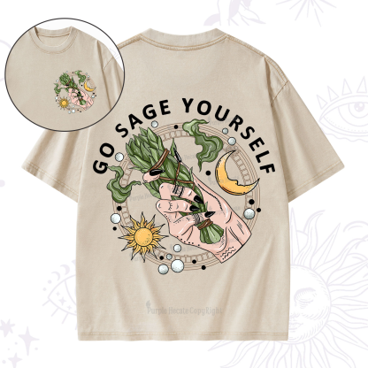 Purplehecate Go Sage Yourself Washed T-Shirt