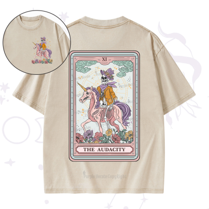 Purplehecate The Audacity Tarot Card Washed T-Shirt