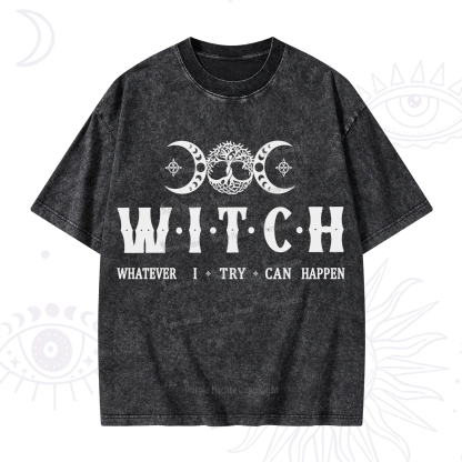 Purplehecate What I Try Can Happen Washed T-Shirt