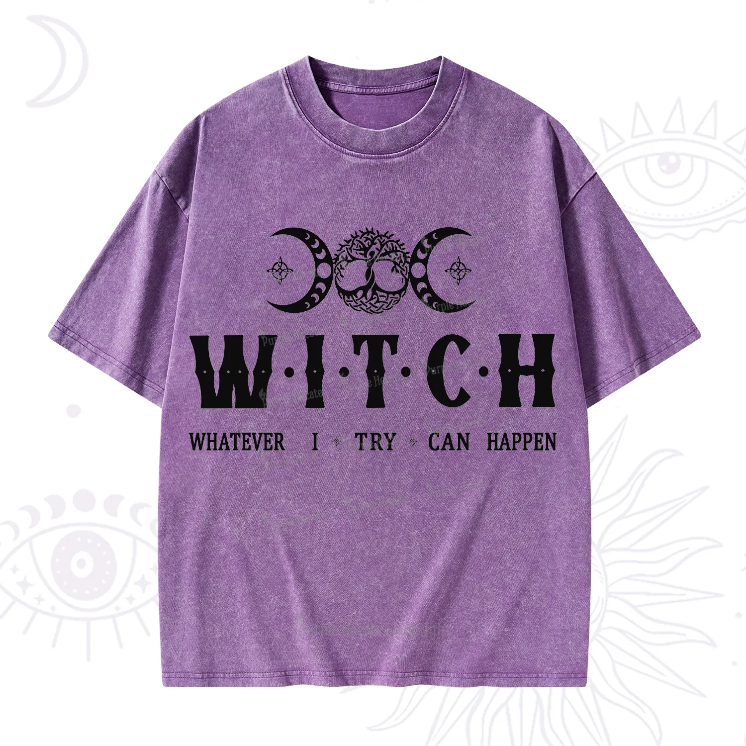 Purplehecate What I Try Can Happen Washed T-Shirt