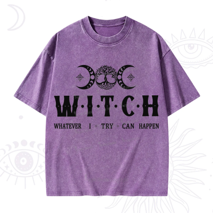 Purplehecate What I Try Can Happen Washed T-Shirt
