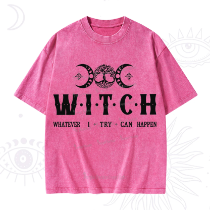 Purplehecate What I Try Can Happen Washed T-Shirt