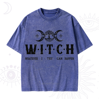 Purplehecate What I Try Can Happen Washed T-Shirt
