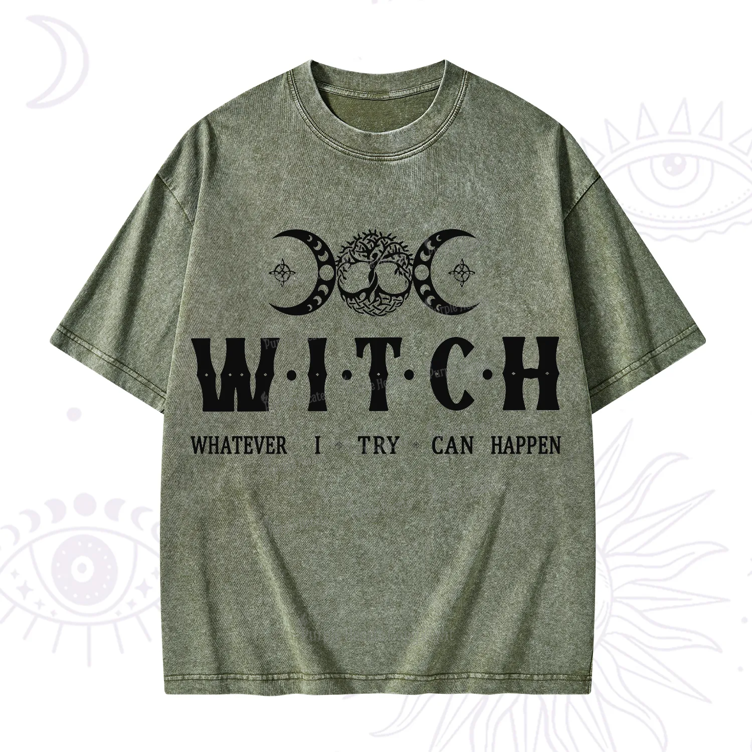 Purplehecate What I Try Can Happen Washed T-Shirt