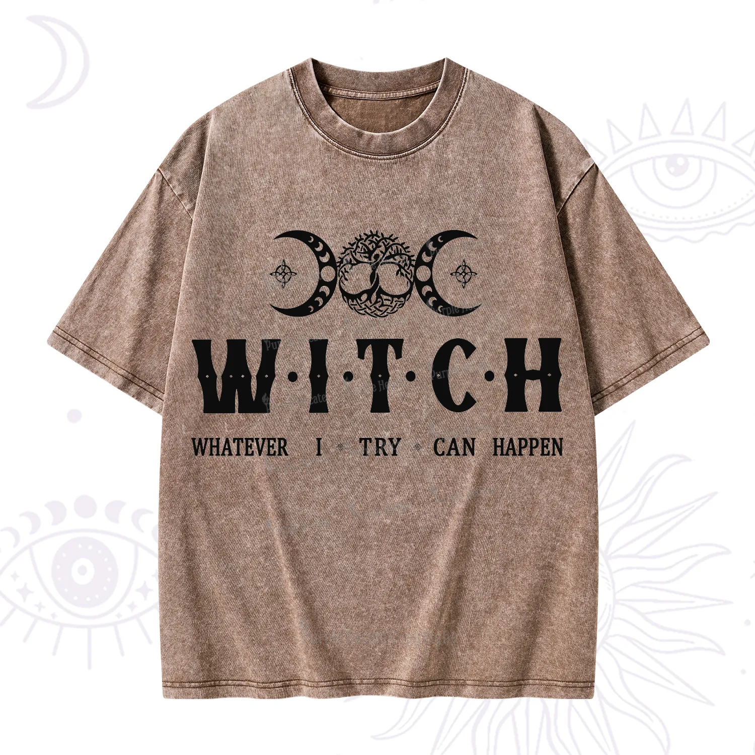 Purplehecate What I Try Can Happen Washed T-Shirt