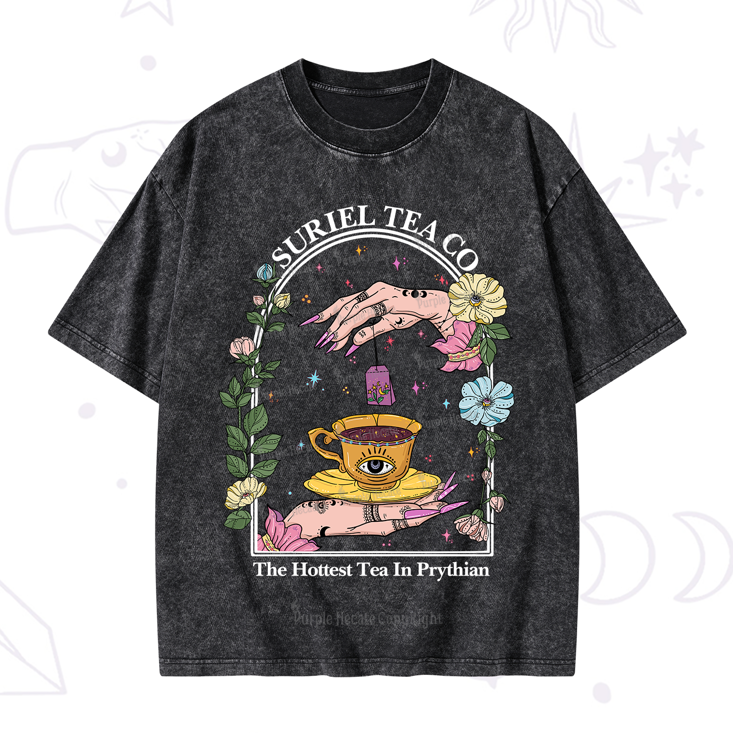 Purplehecate The Hottest Tea in Prythian Washed T-Shirt