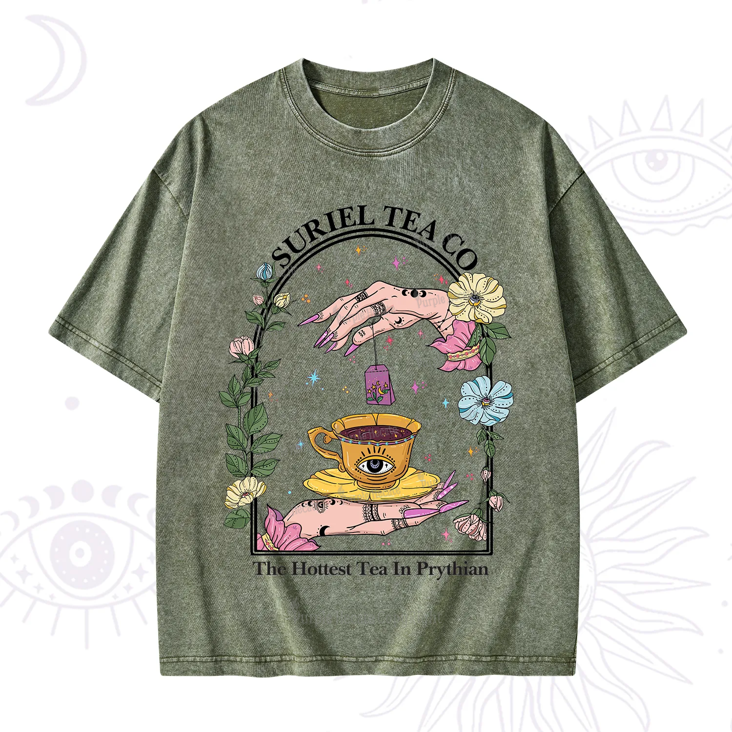 Purplehecate The Hottest Tea in Prythian Washed T-Shirt