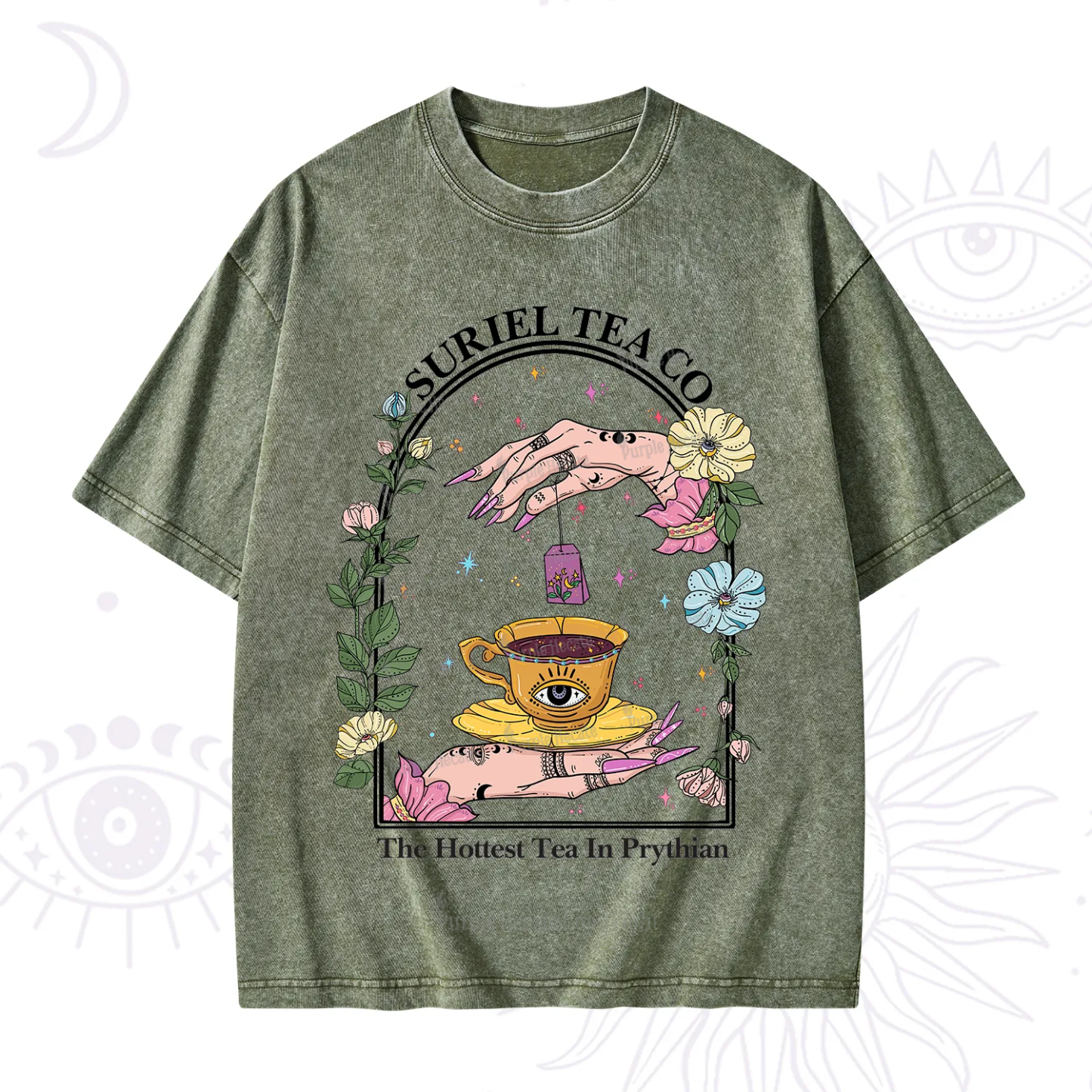 Purplehecate The Hottest Tea in Prythian Washed T-Shirt