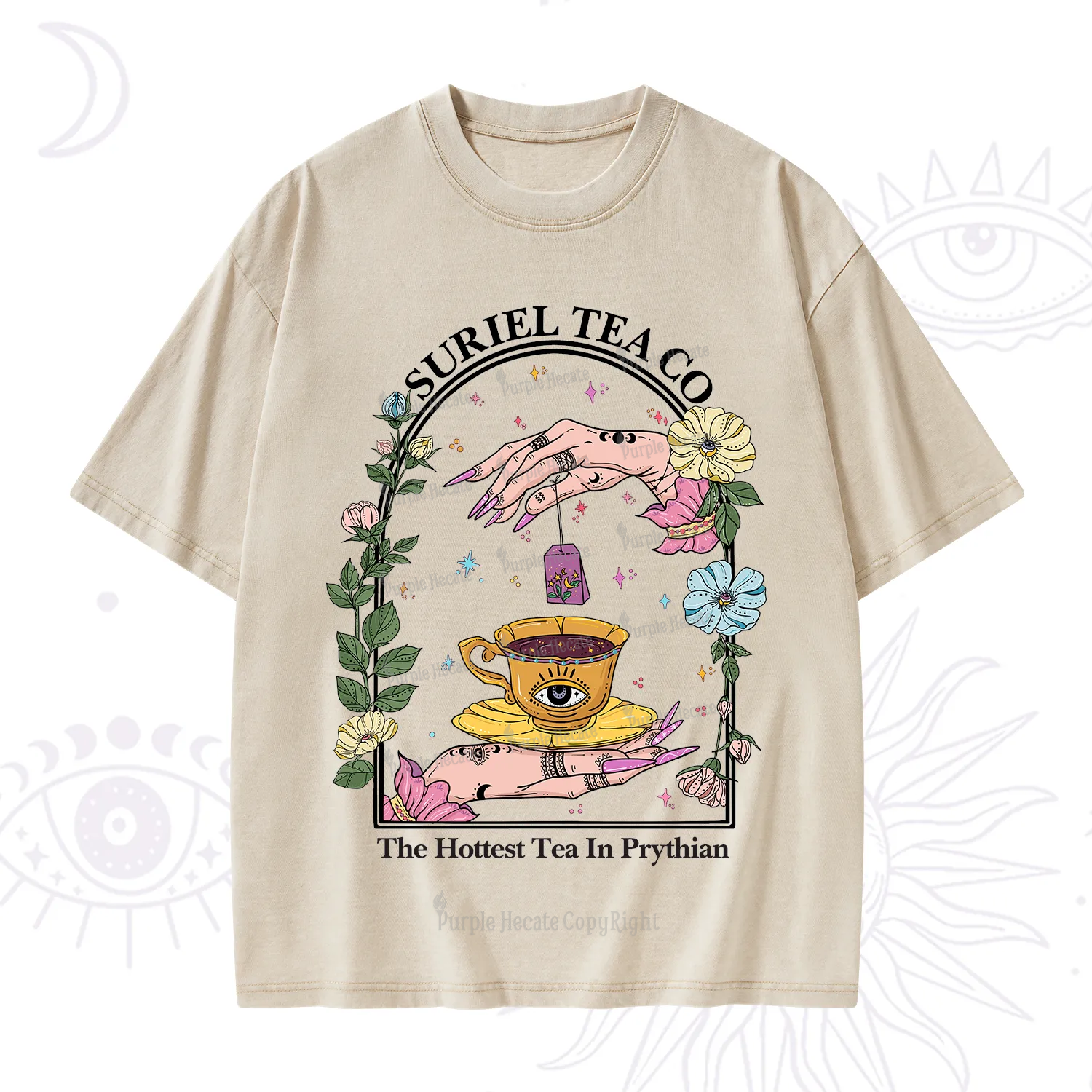 Purplehecate The Hottest Tea in Prythian Washed T-Shirt