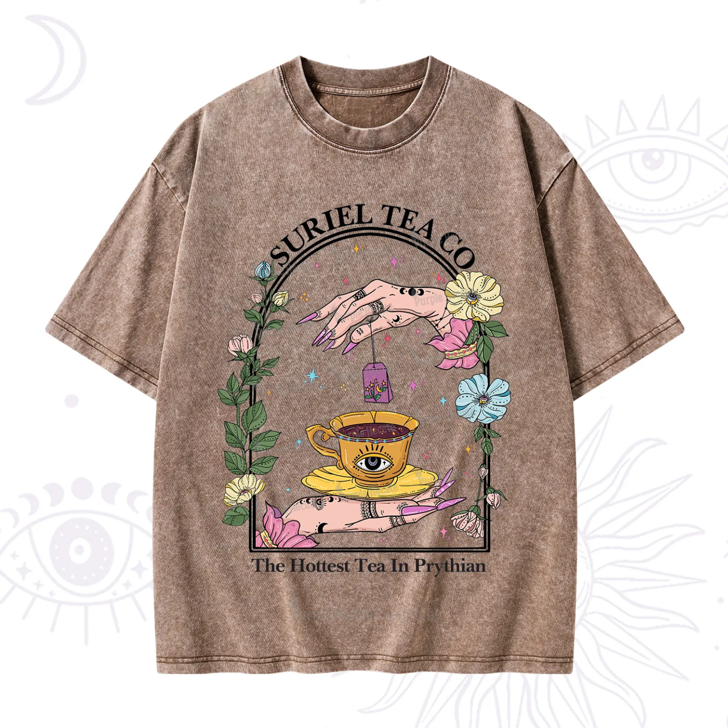 Purplehecate The Hottest Tea in Prythian Washed T-Shirt