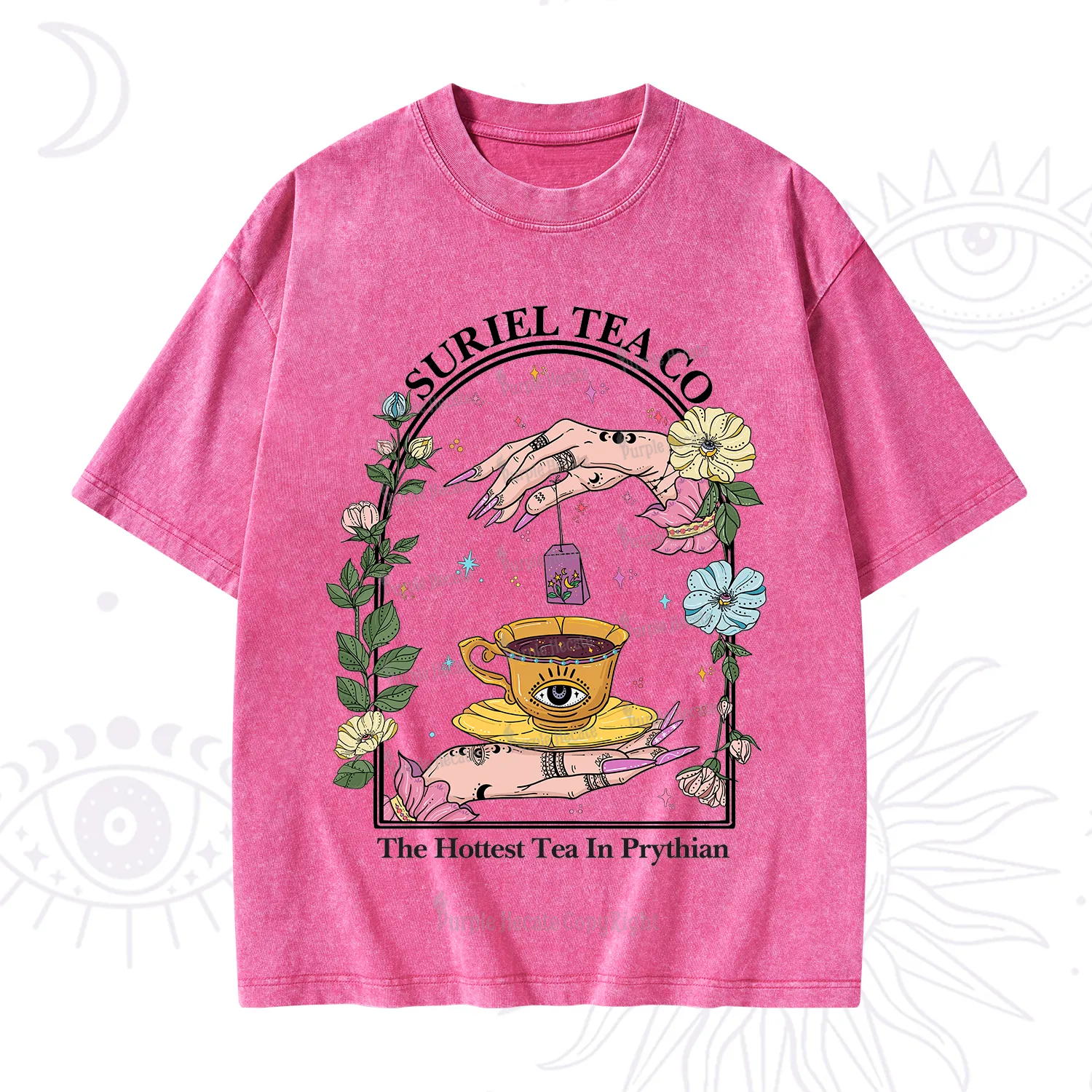 Purplehecate The Hottest Tea in Prythian Washed T-Shirt
