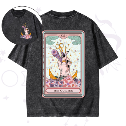 Purplehecate The Quilter Tarot Card Washed T-Shirt