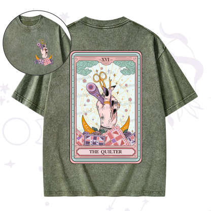 Purplehecate The Quilter Tarot Card Washed T-Shirt