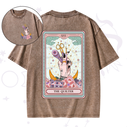 Purplehecate The Quilter Tarot Card Washed T-Shirt