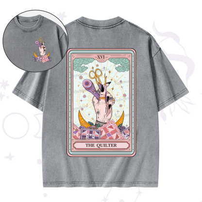Purplehecate The Quilter Tarot Card Washed T-Shirt