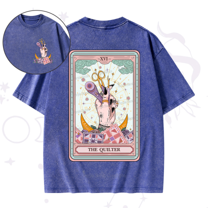 Purplehecate The Quilter Tarot Card Washed T-Shirt