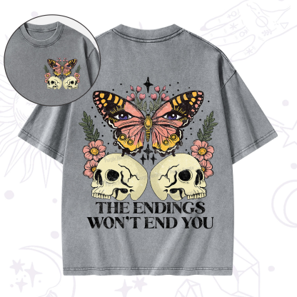 Purplehecate The Endings Won't End You Washed T-Shirt