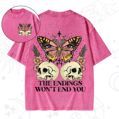 Purplehecate The Endings Won't End You Washed T-Shirt