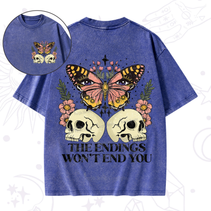 Purplehecate The Endings Won't End You Washed T-Shirt