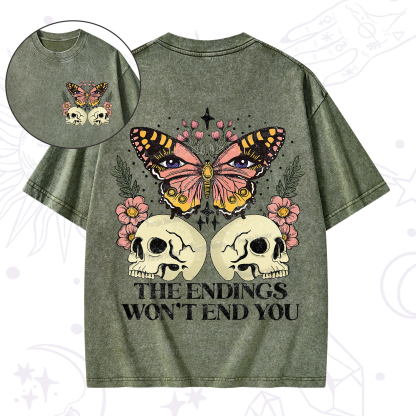 Purplehecate The Endings Won't End You Washed T-Shirt