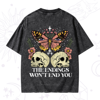 Purplehecate The Endings Won't End You Washed T-Shirt