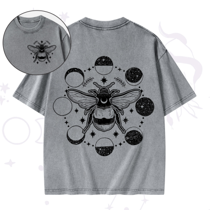 Purplehecate Moon Bee Washed T-Shirt