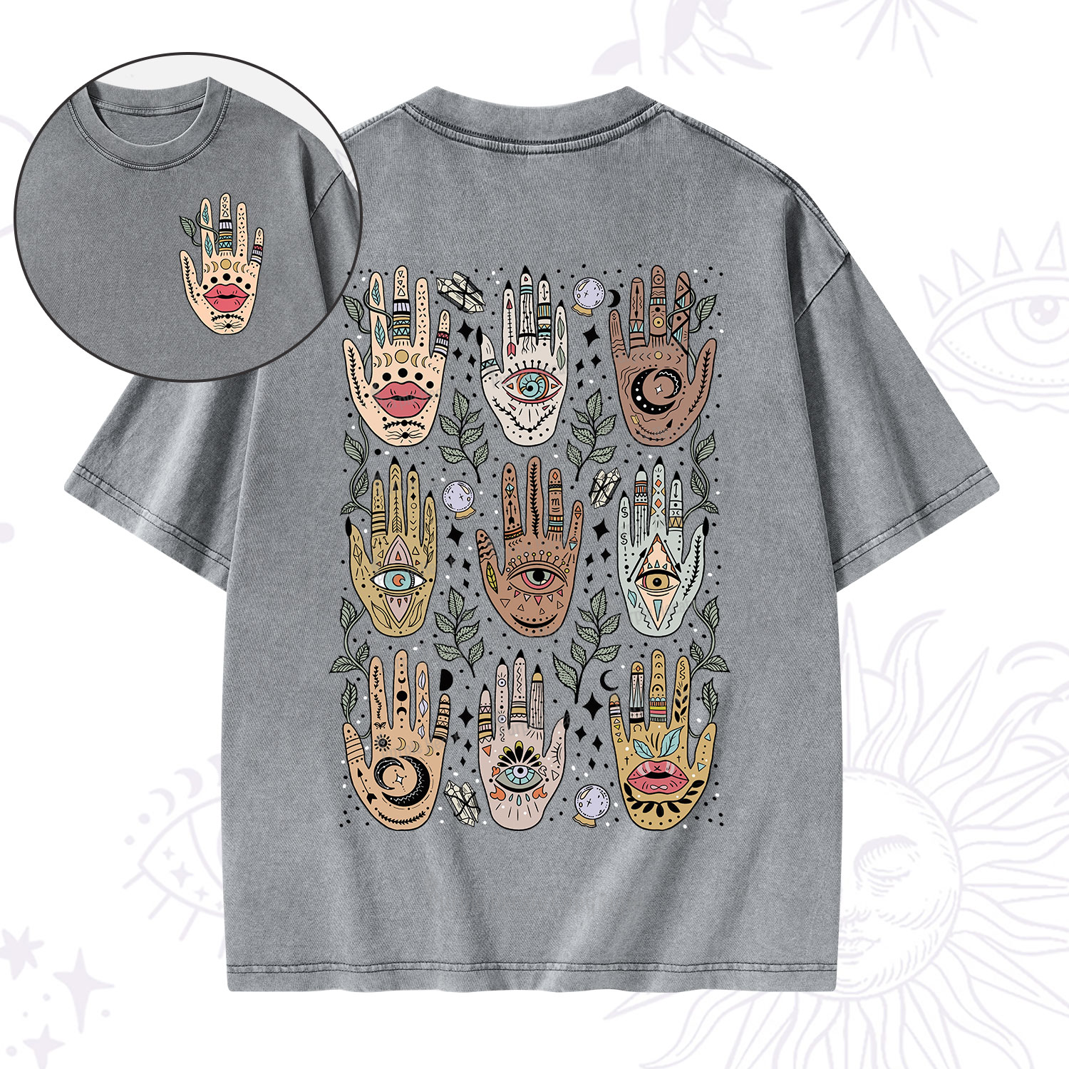 Purplehecate Helping Hands Washed T-Shirt