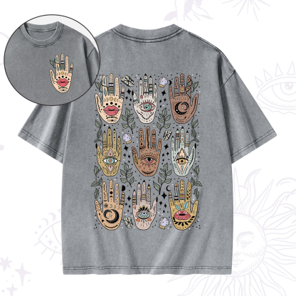 Purplehecate Helping Hands Washed T-Shirt