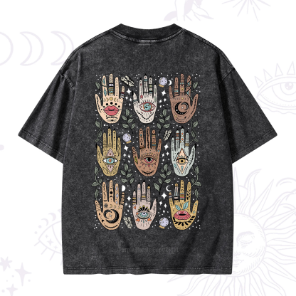 Purplehecate Helping Hands Washed T-Shirt