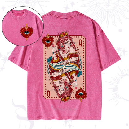 Purplehecate Queen of Hearts Washed T-Shirt
