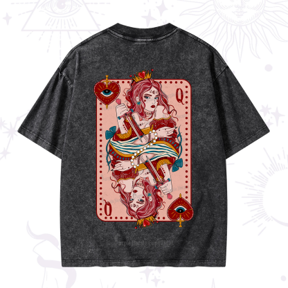 Purplehecate Queen of Hearts Washed T-Shirt