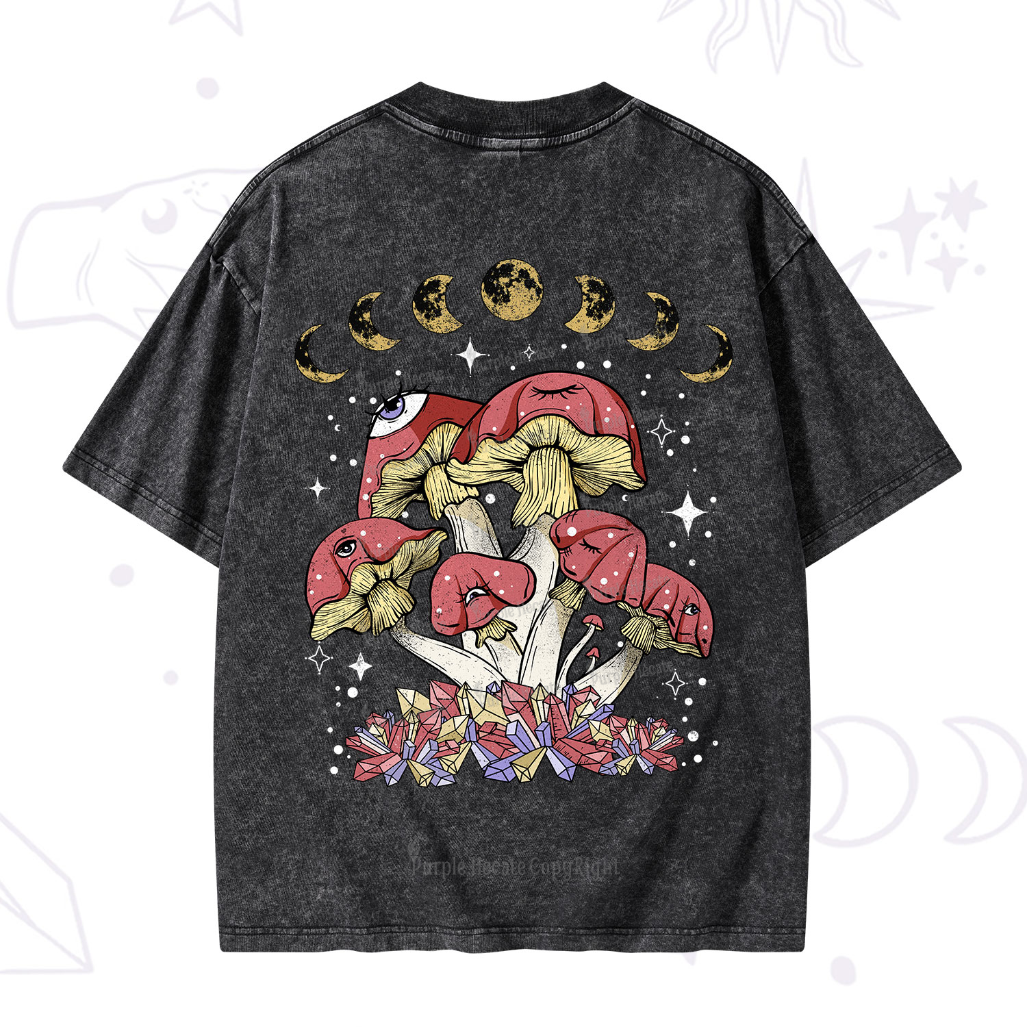 Purplehecate Magic Mushroom Washed T-Shirt