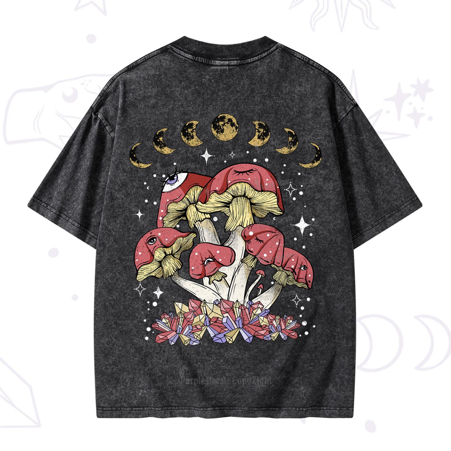 Purplehecate Magic Mushroom Washed T-Shirt