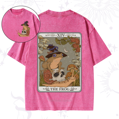 Purplehecate The Frog Tarot Washed T-Shirt