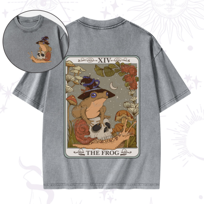 Purplehecate The Frog Tarot Washed T-Shirt