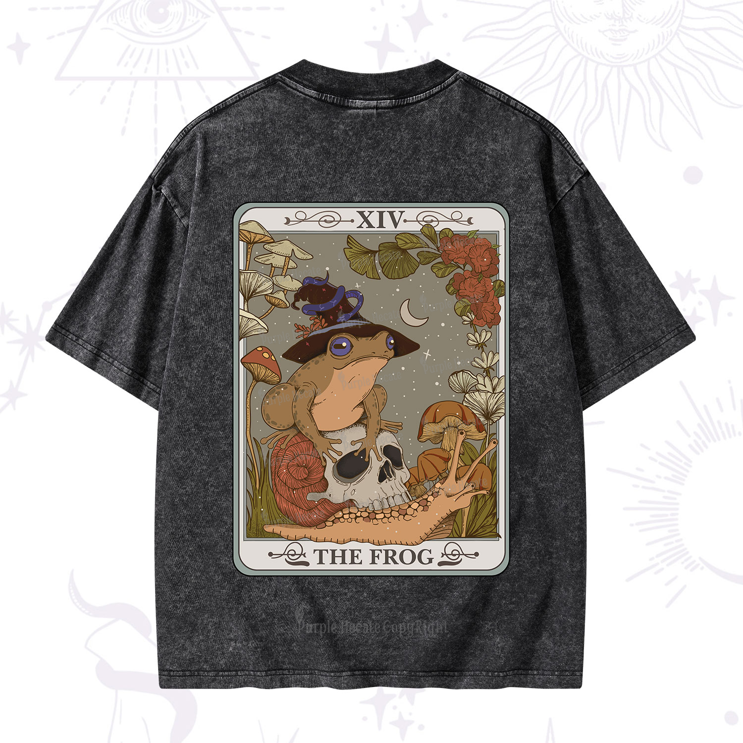 Purplehecate The Frog Tarot Washed T-Shirt