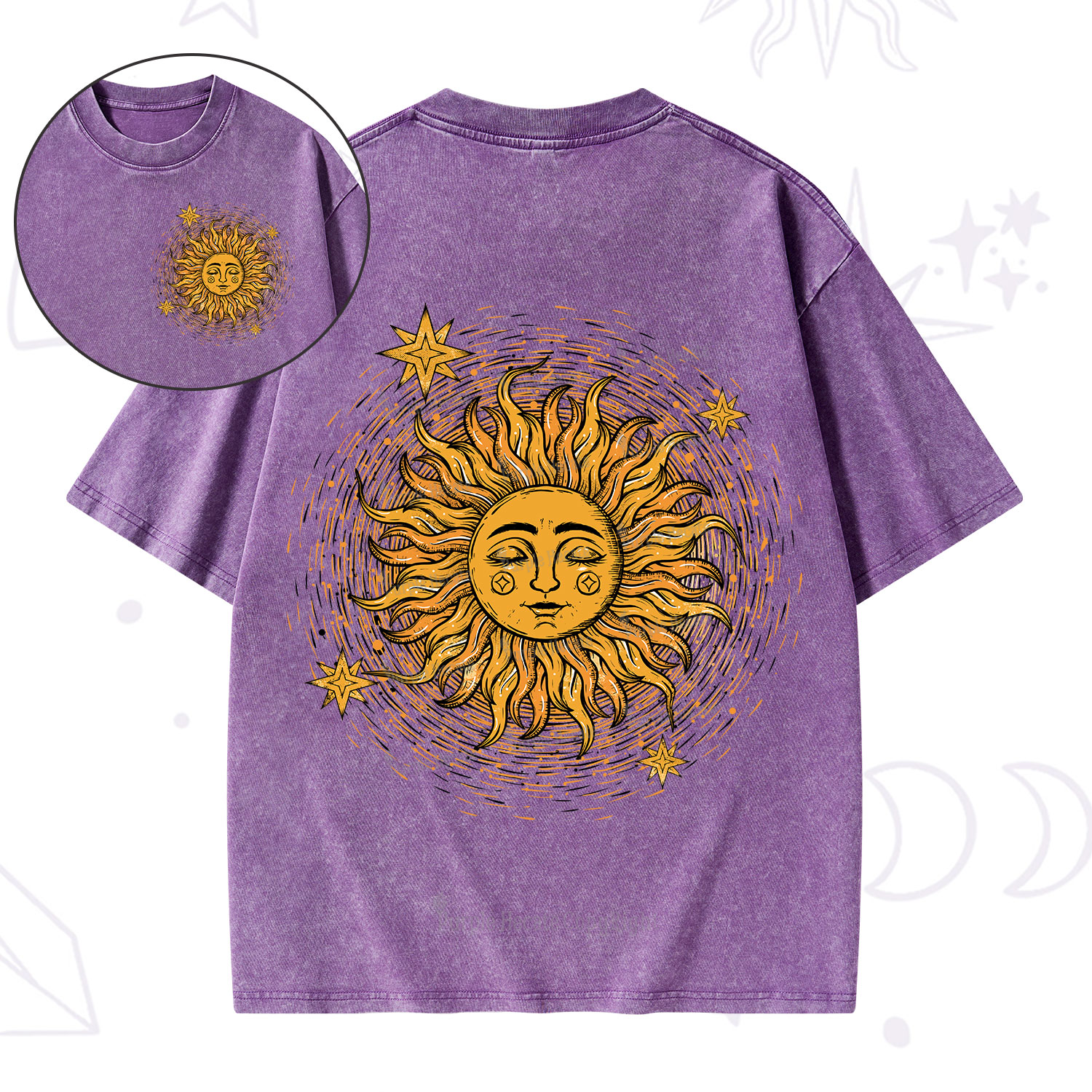 Purplehecate Celestial Sun Washed T-Shirt